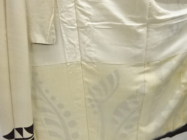  大正ロマン　抽象草花模様着物